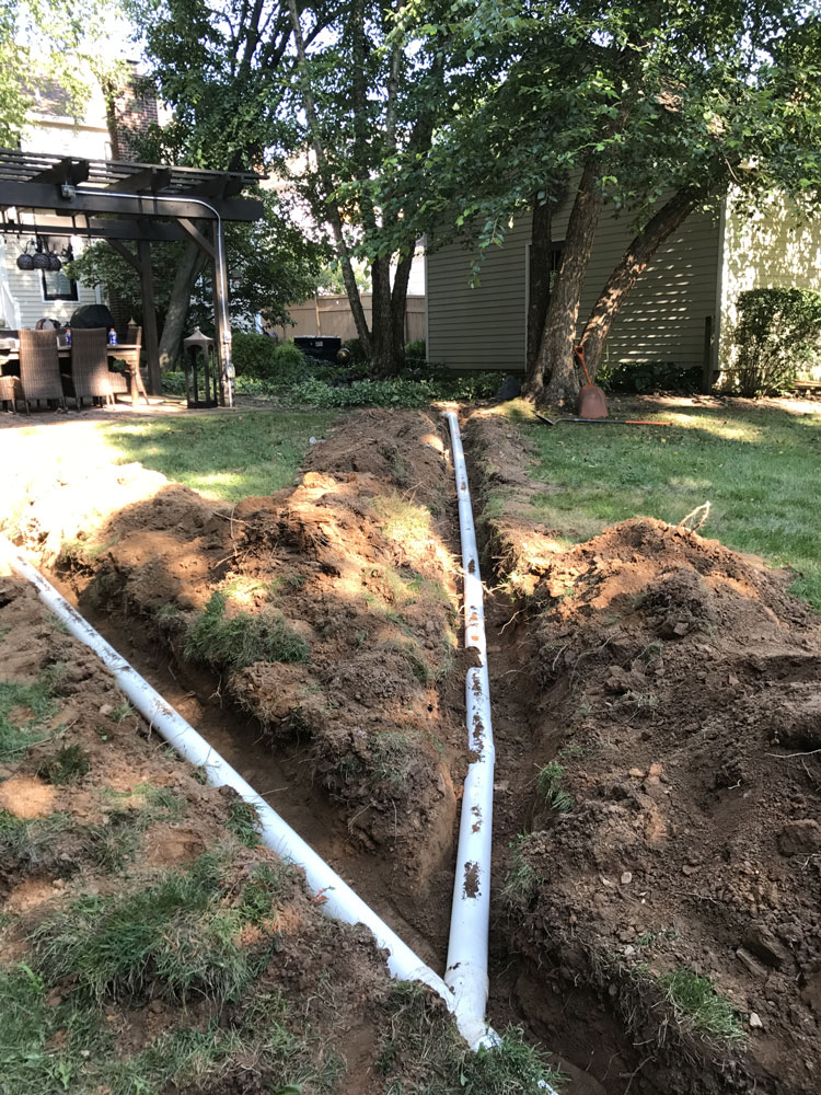 Backyard drainage solution