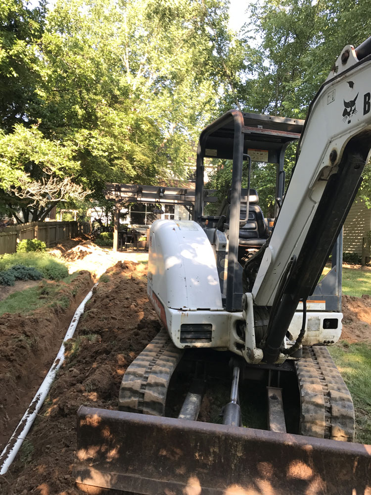 Yard drain solution construction