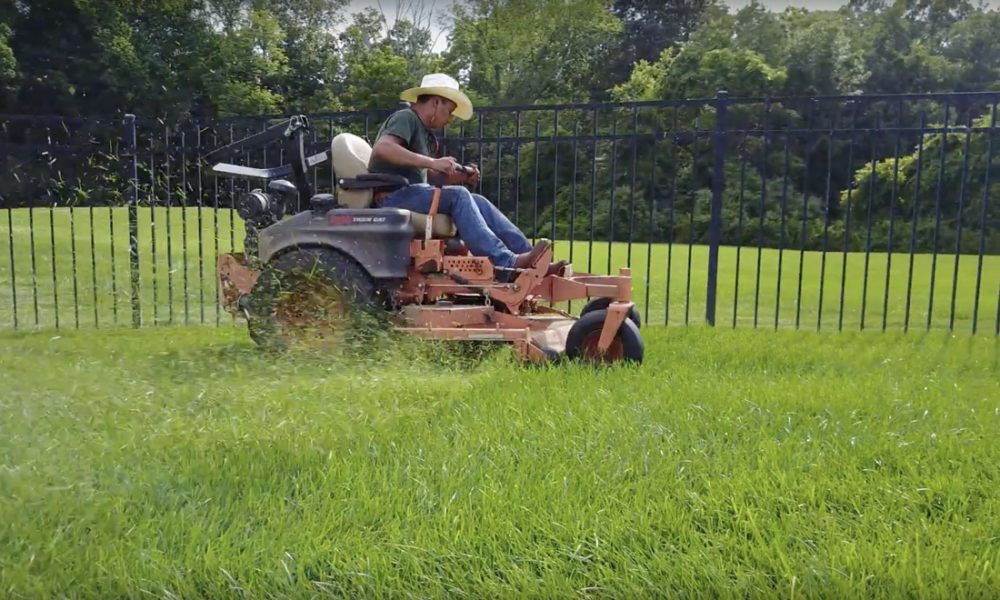 Mowing lawn maintenance video